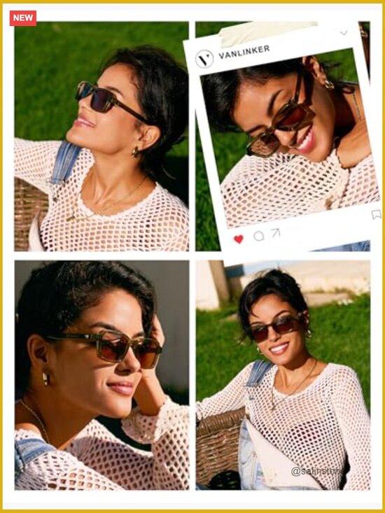 Polarized Square Sunglasses - Trendy Retro Shades for Women Men main image 7